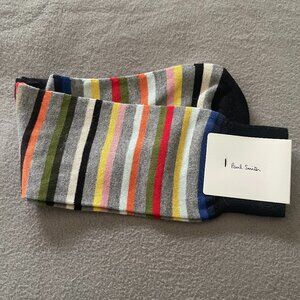 LIMITED EDITION Paul Smith Men Socks Ribbon Pattern Stripe One Size